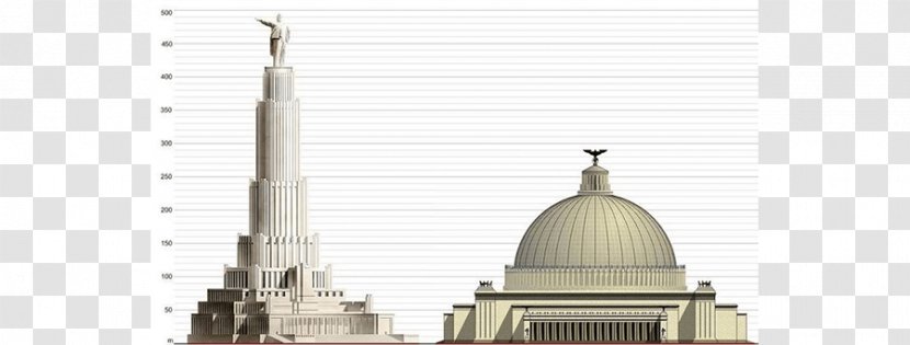 Volkshalle Stalinist Architecture Palace Of The Soviets - Soviet Transparent PNG