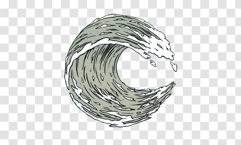 B-Smirk The Great Wave Off Kanagawa Letter Wind - Drawing Transparent PNG