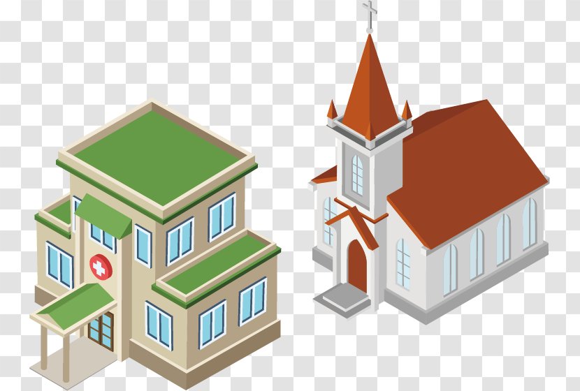 Building Church Architecture - Home - High-rise Town Urban Real Estate Transparent PNG