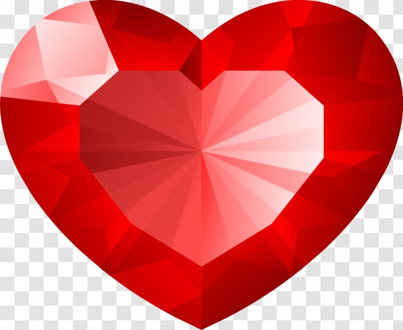 Gemstone Heart Symbol - Emoticon - Convex Transparent PNG