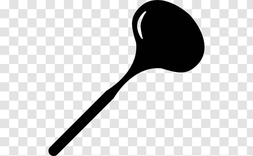 Download - Black And White - Spoon Transparent PNG