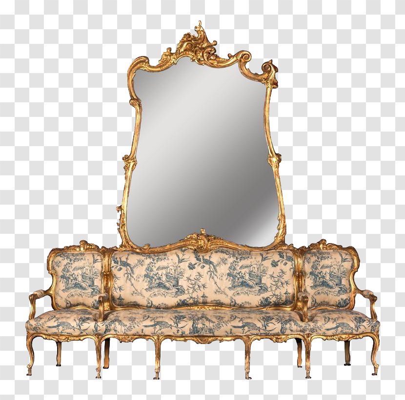 Mirror 19th Century Couch 18th Louis Quinze - Antique Transparent PNG