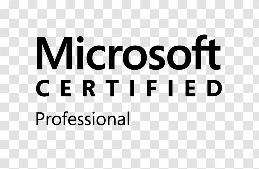 Microsoft Certified Professional Certification Office Specialist - Black And White - Services Transparent PNG