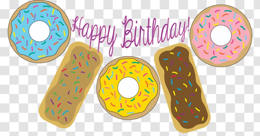 Donuts Birthday Clip Art Party Coffee And Doughnuts - Yellow Transparent PNG