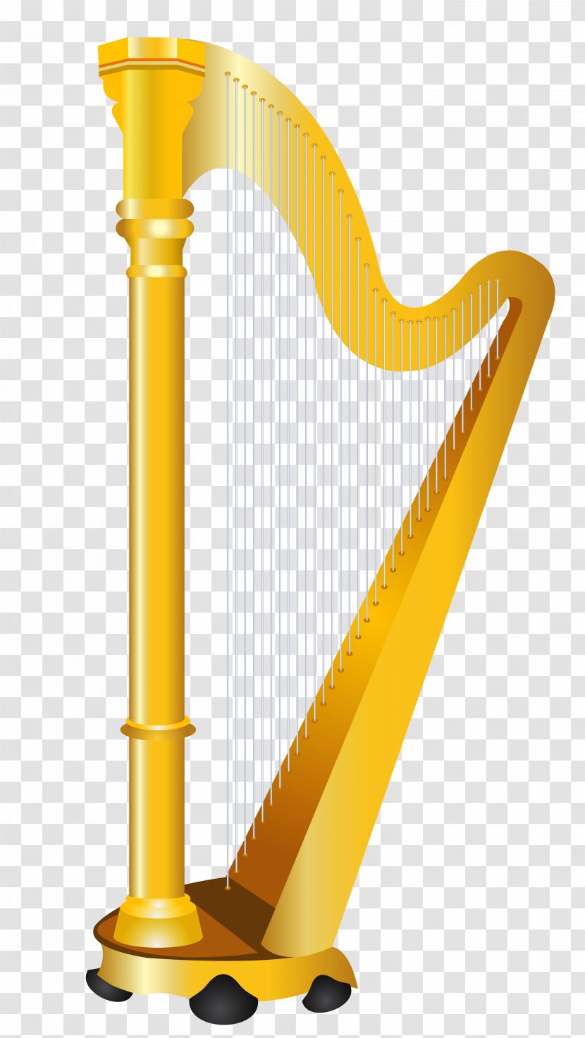 Celtic Harp Clip Art - Silhouette Transparent PNG