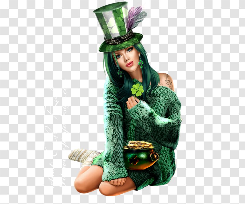 Saint Patrick's Day Woman Ireland - Flower Transparent PNG