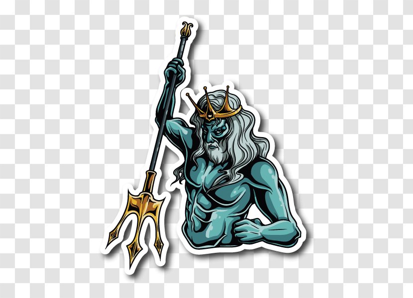 Poseidon Sticker Wall Decal Paper - Greek Mythology - Poseiden Transparent PNG