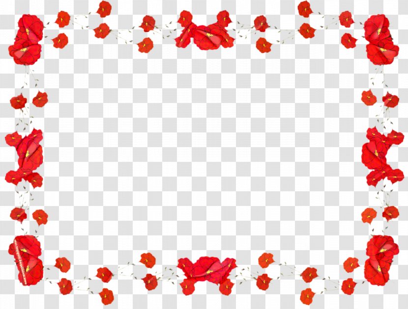 Red Rose Frame - Valentines Day - Love Transparent PNG