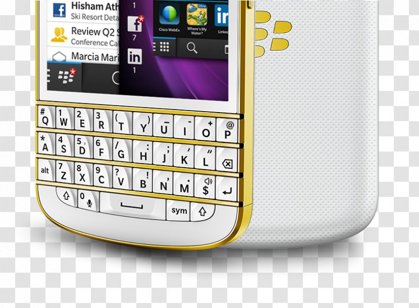 Telephone Smartphone QWERTY LTE Unlocked - Yellow Transparent PNG