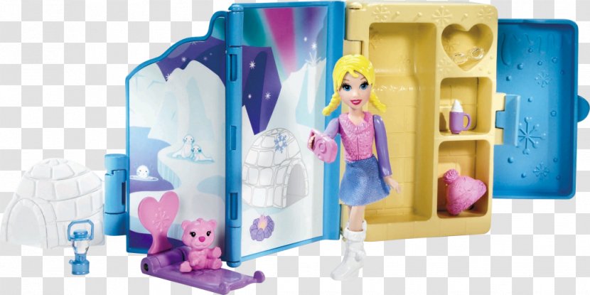 Doll Polly Pocket Pop-Up Guidebook Artic Playset Toy Transparent PNG