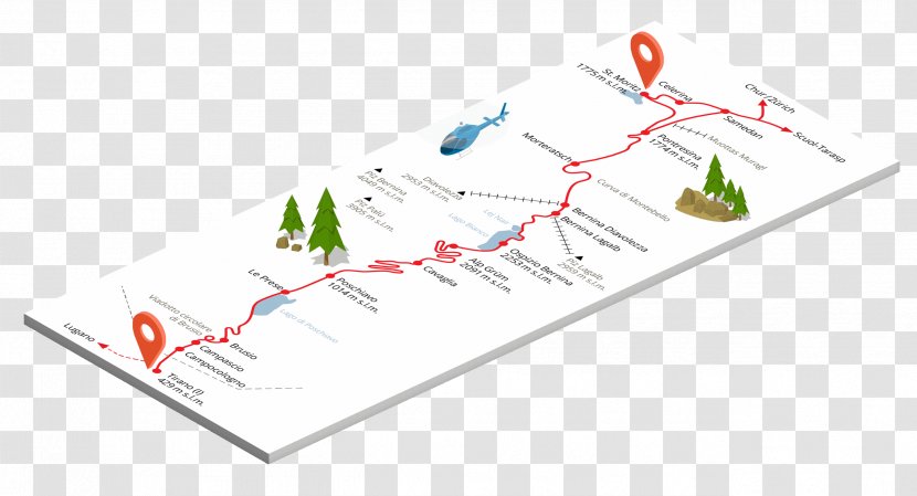 Bernina Express Railway Pass Tirano Train - Travel Map Transparent PNG