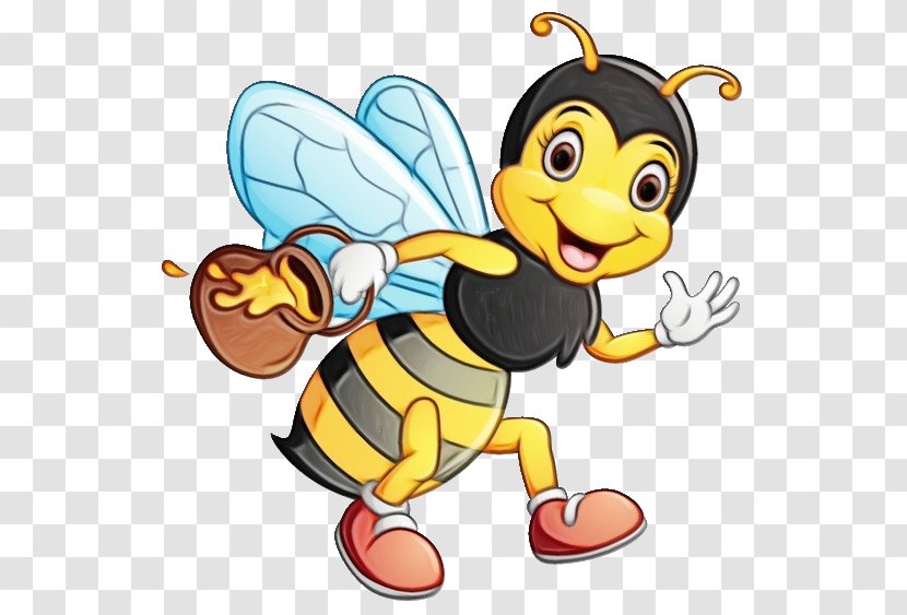 Bumblebee - Watercolor - Fictional Character Pollinator Transparent PNG