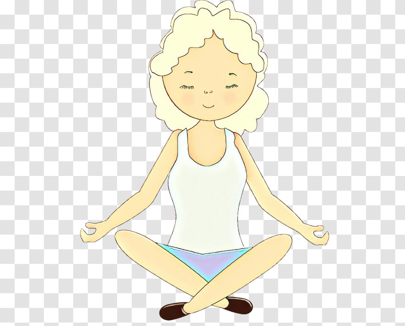 Cartoon Sitting Physical Fitness Balance Finger Transparent PNG