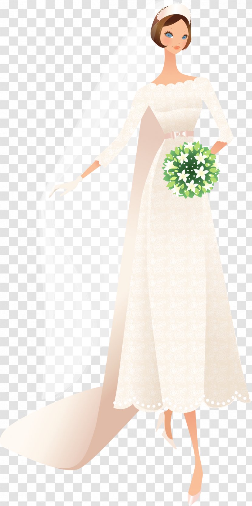 Bride Wedding Illustration - Heart - Vector Transparent PNG