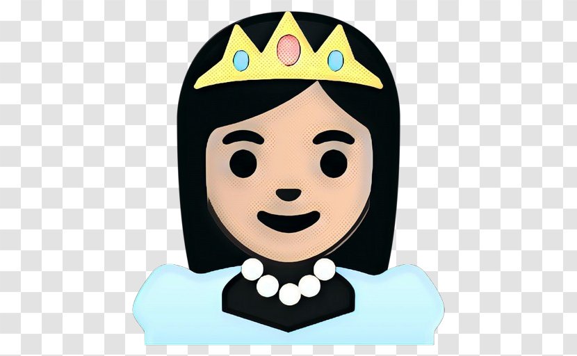 Happy Face Emoji - Human Skin Color - Black Hair Fictional Character Transparent PNG