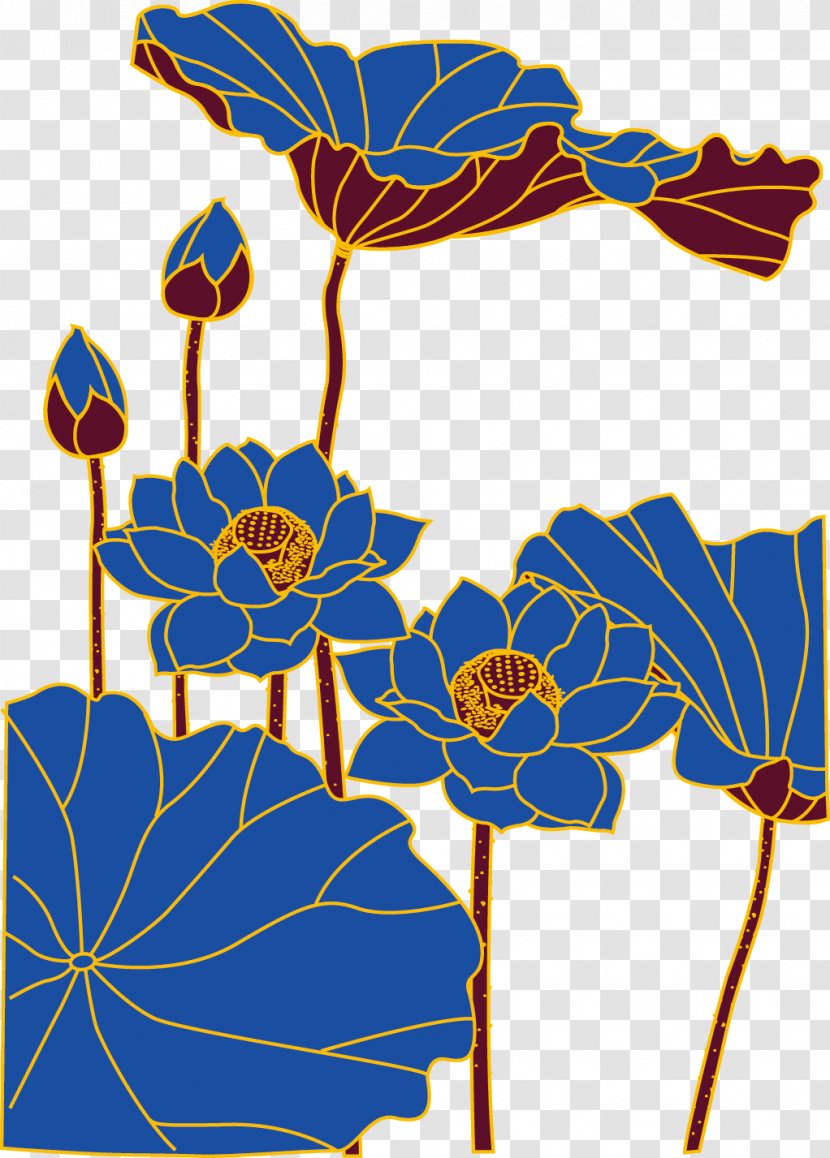 Nelumbo Nucifera Euclidean Vector Download - Floristry - Cute Cartoon Flowers Transparent PNG