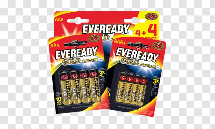 Electric Battery Eveready Company Alkaline AA Energizer Transparent PNG