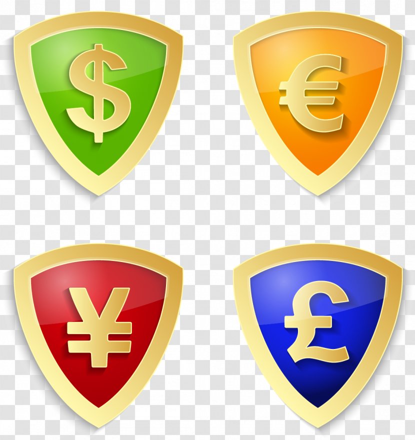 Shield Dollar Sign Icon - Logo - Vector Transparent PNG