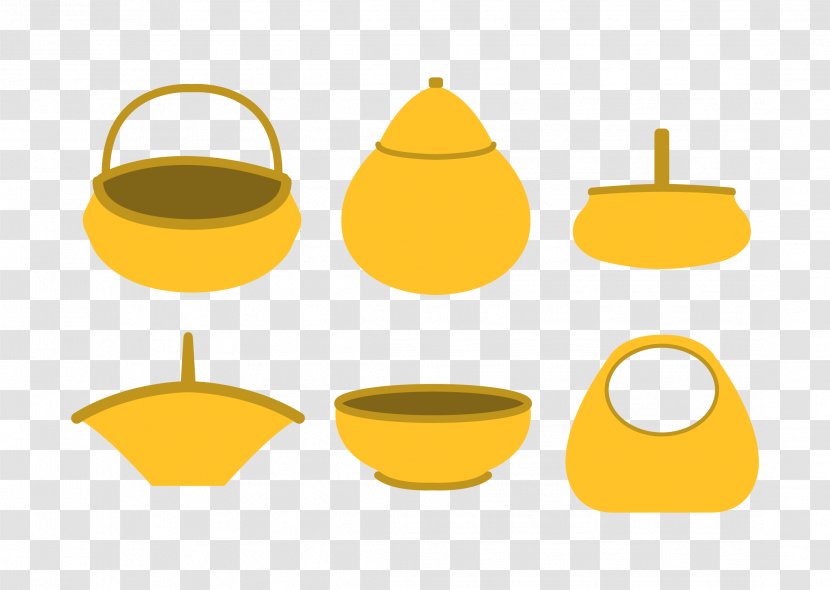 Download Icon - Yellow - Turmeric Bamboo Baskets Transparent PNG