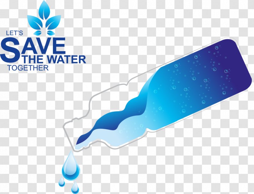Infographic Water Efficiency Conservation - Vector Bottle With Droplets Transparent PNG