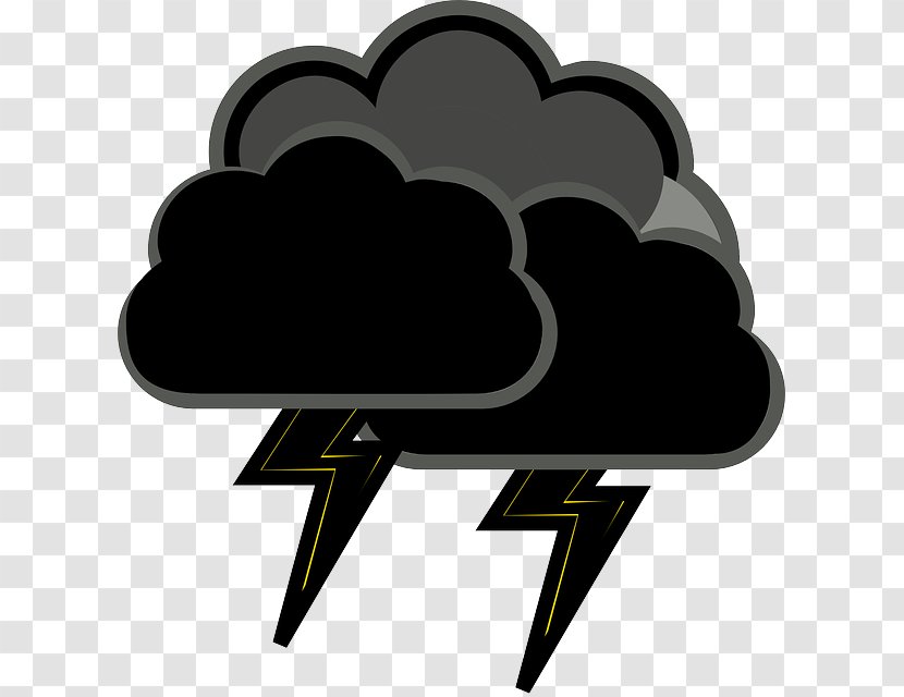 Thunderstorm Cloud Lightning Rain Clip Art Transparent PNG