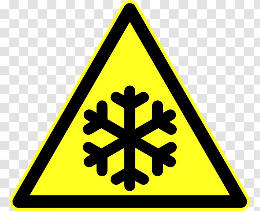 Warning Sign Hazard Cold Safety Label - Health And Executive - Temperature Transparent PNG