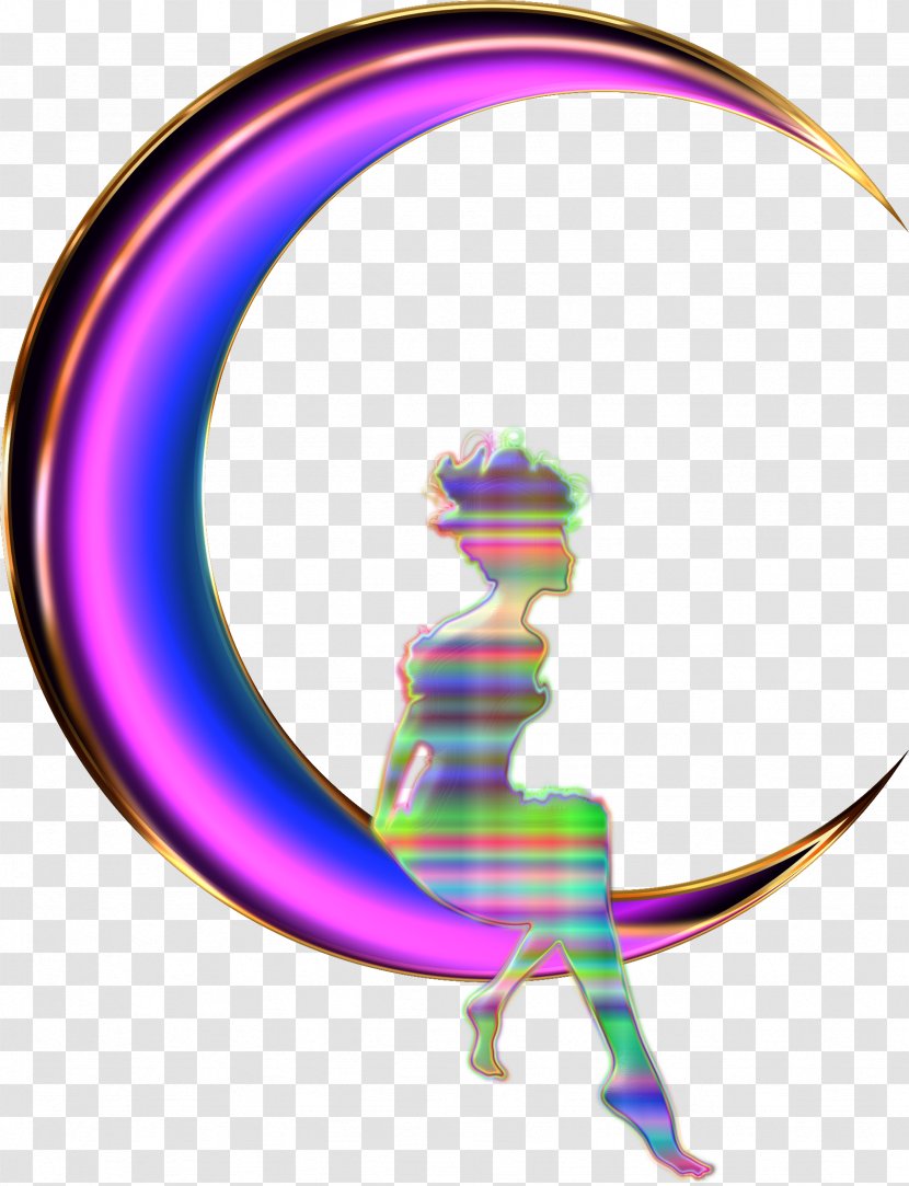 Moon Desktop Wallpaper Clip Art - Body Jewelry - Rainbow Transparent PNG