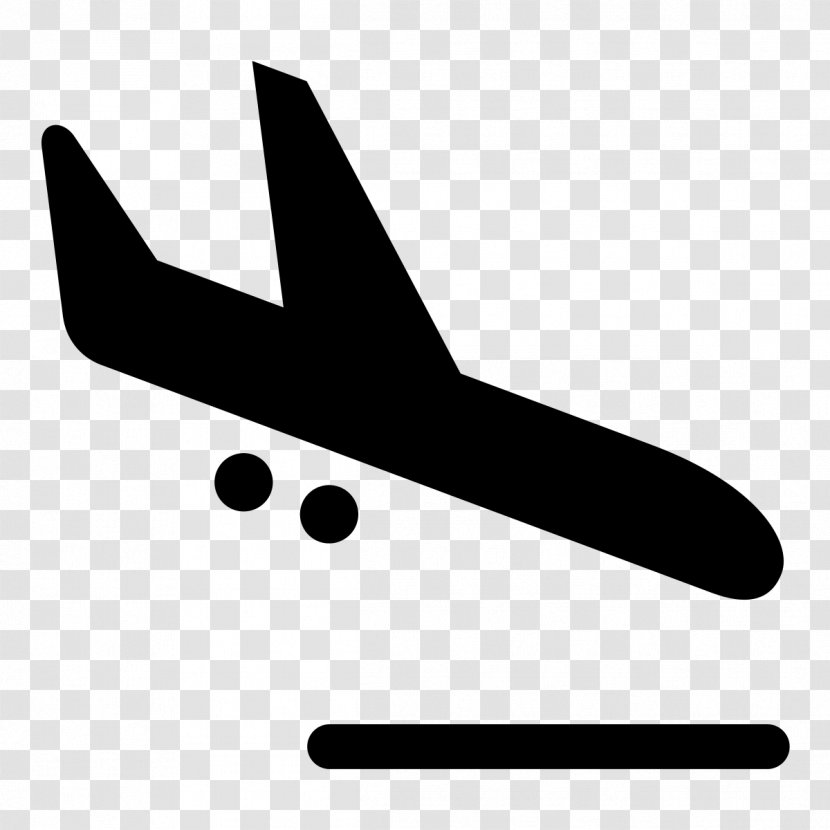 Airplane Aerospace Engineering Wing Clip Art - Black And White Transparent PNG