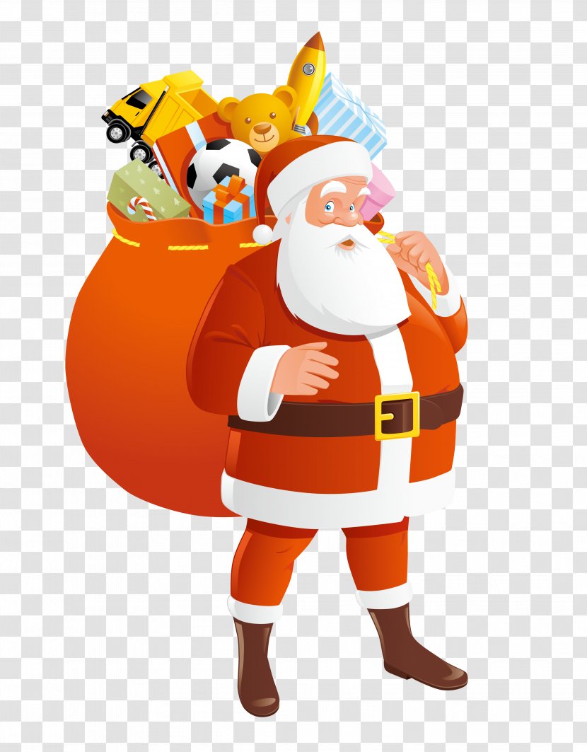 Santa Clauss Reindeer Christmas - Ornament - Cartoon Claus Vector Material Transparent PNG