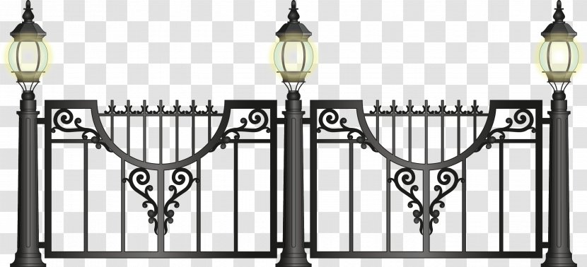 Street Light Fence Lantern Gate - Lighting Transparent PNG