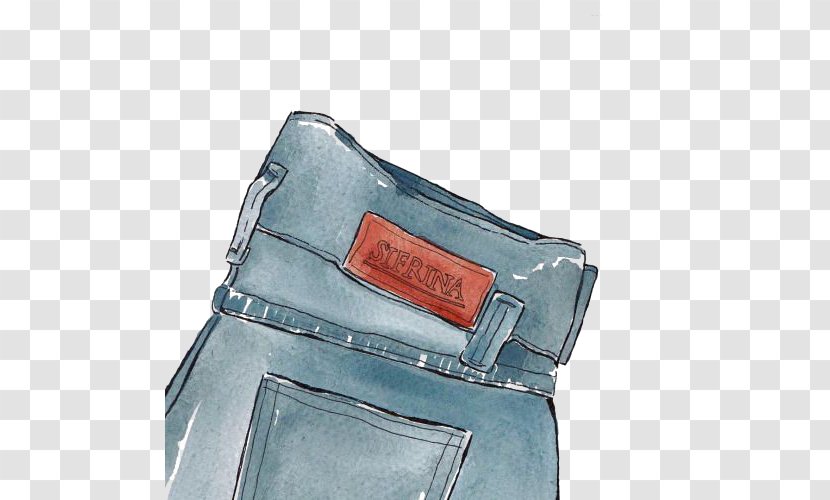 Jeans Fashion Accessory Icon - Cartoon - Hand-painted Transparent PNG