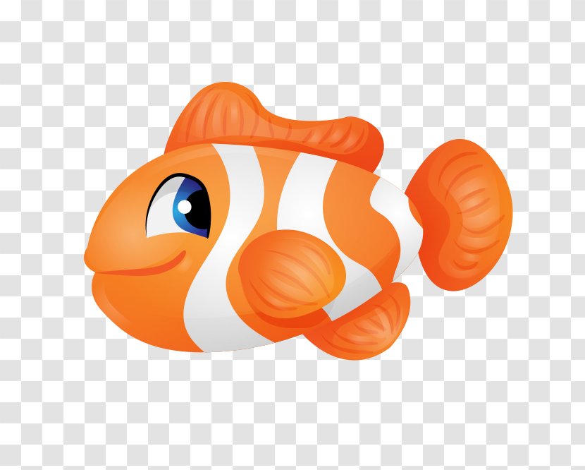 Fish Cartoon - Designer - Hand Colored Orange Transparent PNG