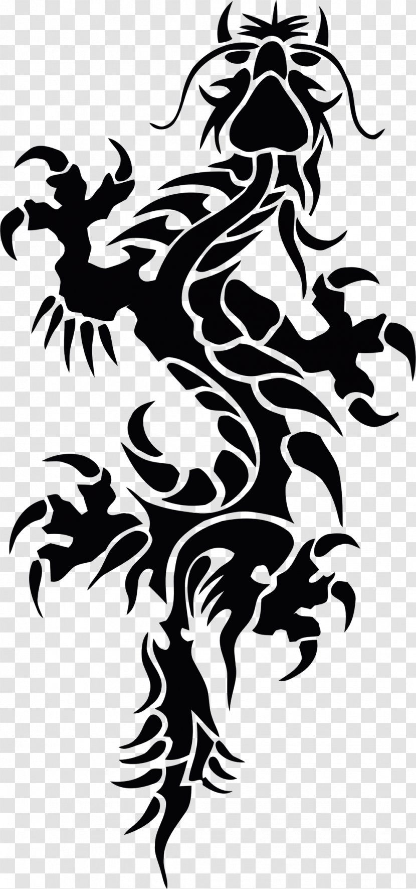 Sleeve Tattoo Chinese Dragon Japanese - Legendary Creature - Tribal Transparent PNG