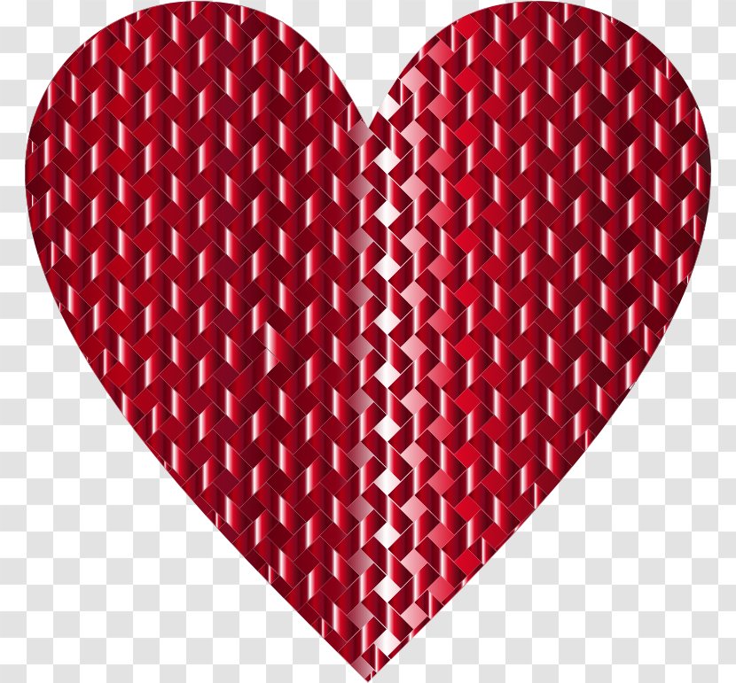 Heart Weaving Love Pattern - Cushion Transparent PNG