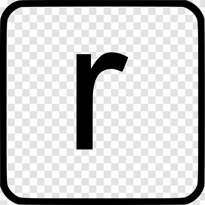 Blackletter Cursive Alphabet - Monochrome - Lowercase R Transparent PNG