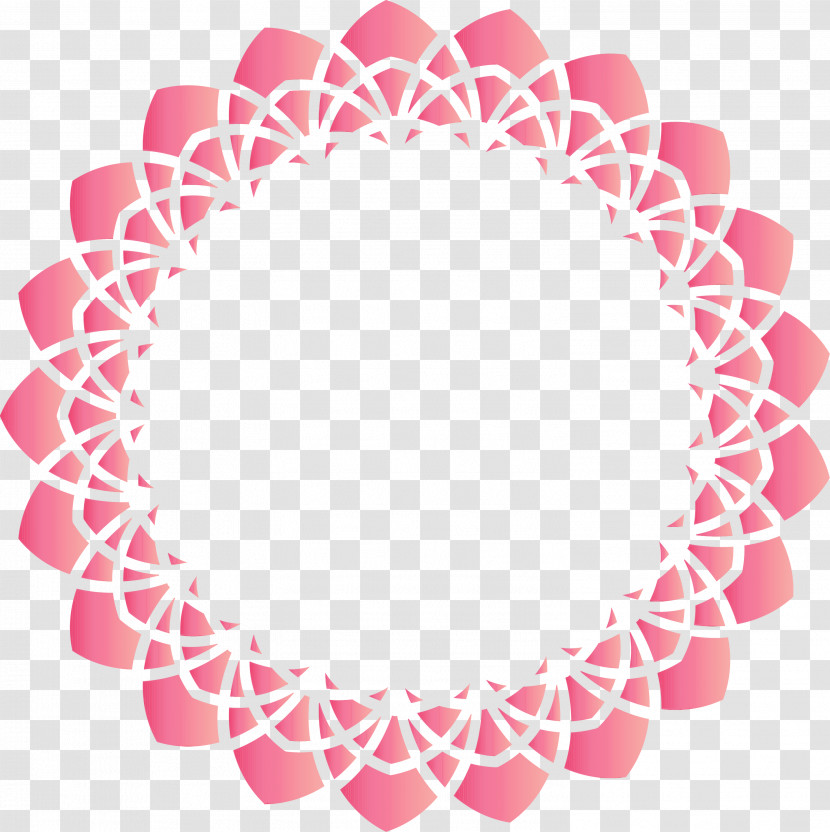Pink Doily Circle Textile Linens Transparent PNG