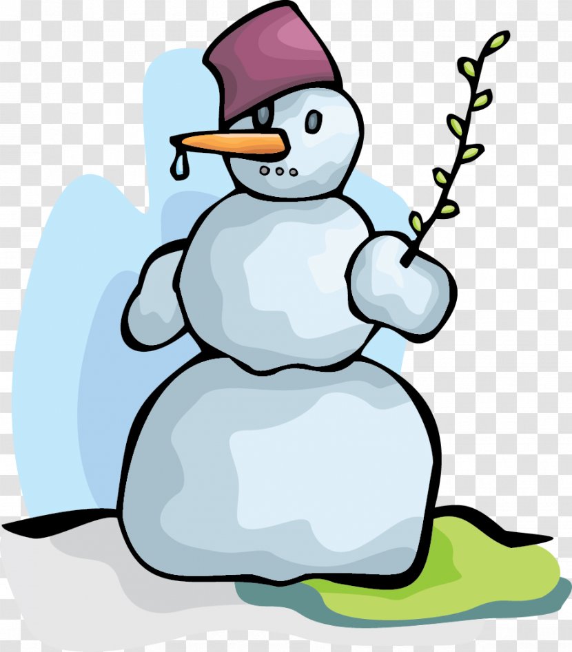Winter Snowman Cartoon Clip Art - Drawing - Vector Transparent PNG