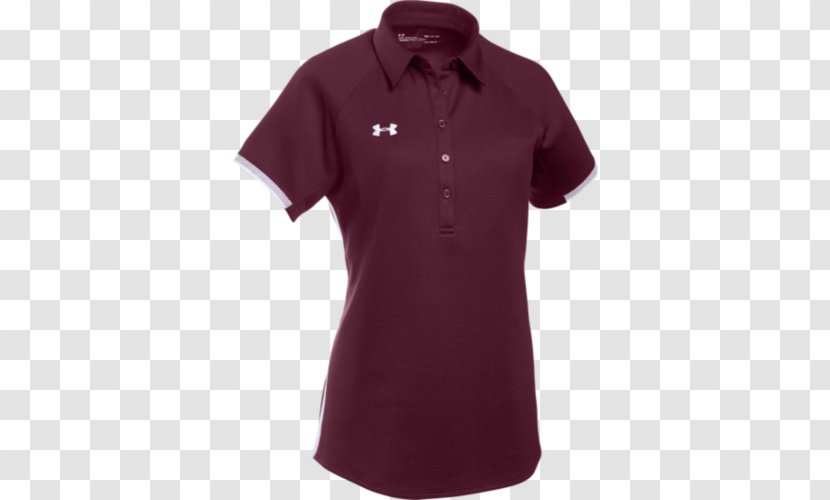 T-shirt Polo Shirt Under Armour Sleeve - Maroon - Mesh Shorts Transparent PNG