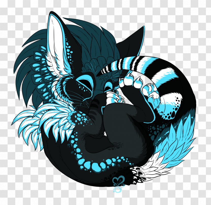 Cat Cyan Turquoise Sushi - Dragon Transparent PNG