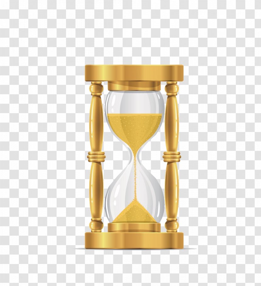 Hourglass Clock Sand Time - Gold Transparent PNG