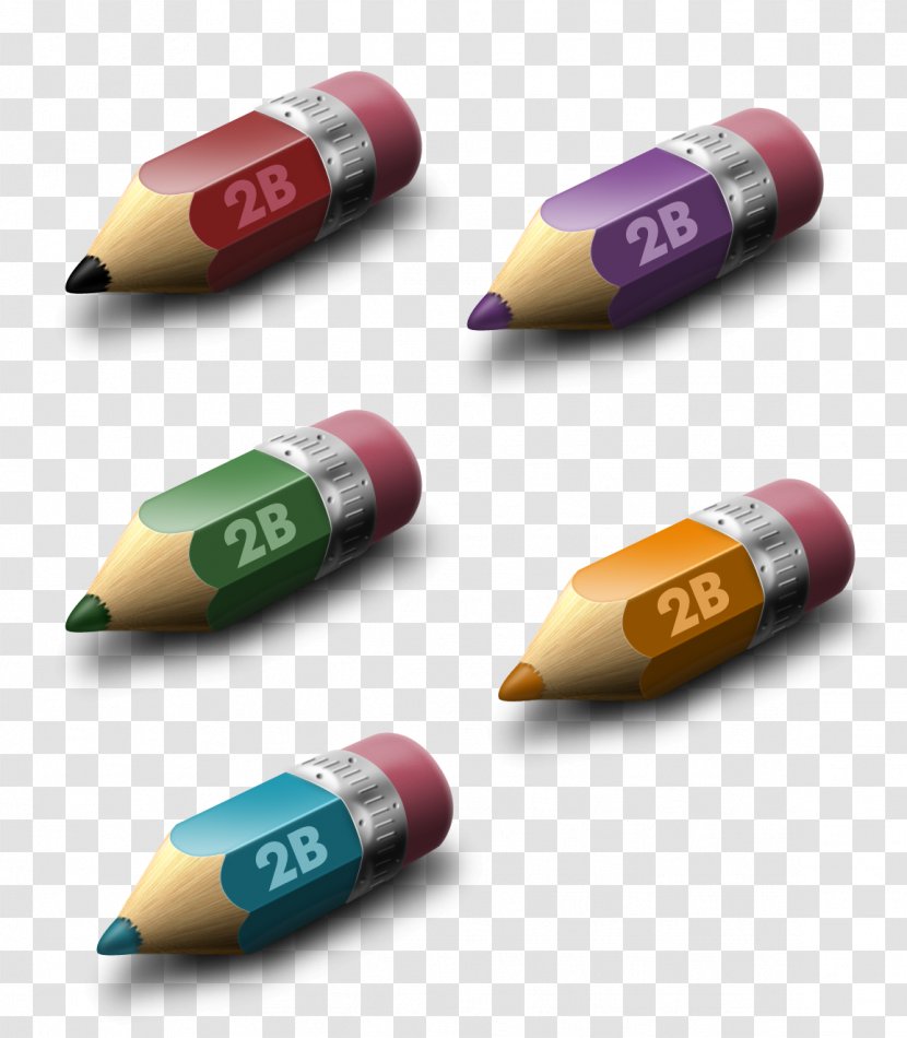 Pencil Download Icon - Application Software - 2B Transparent PNG