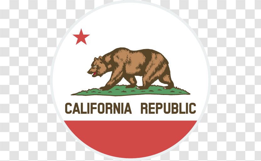 California Republic Flag Of State Grizzly Bear - Snout Transparent PNG