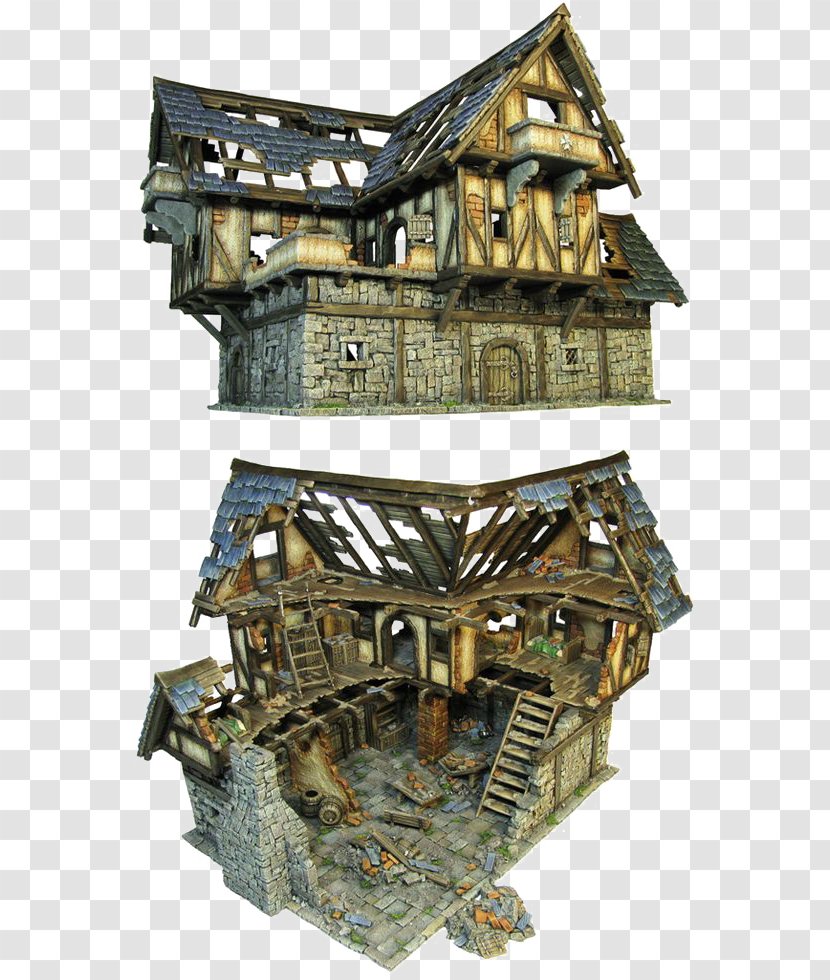 Warhammer 40,000 Ruins Miniature Wargaming Building Coaching Inn - Game - 3D House Transparent PNG