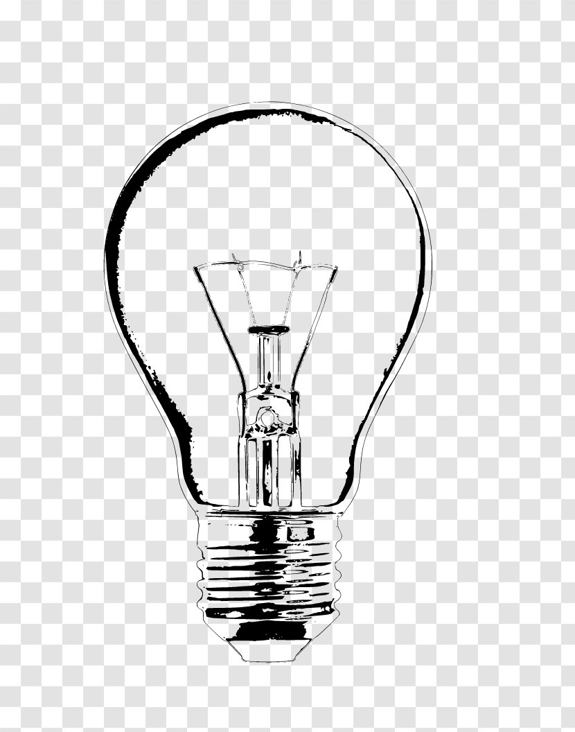 Incandescent Light Bulb Lamp Lighting - Drawing Transparent PNG