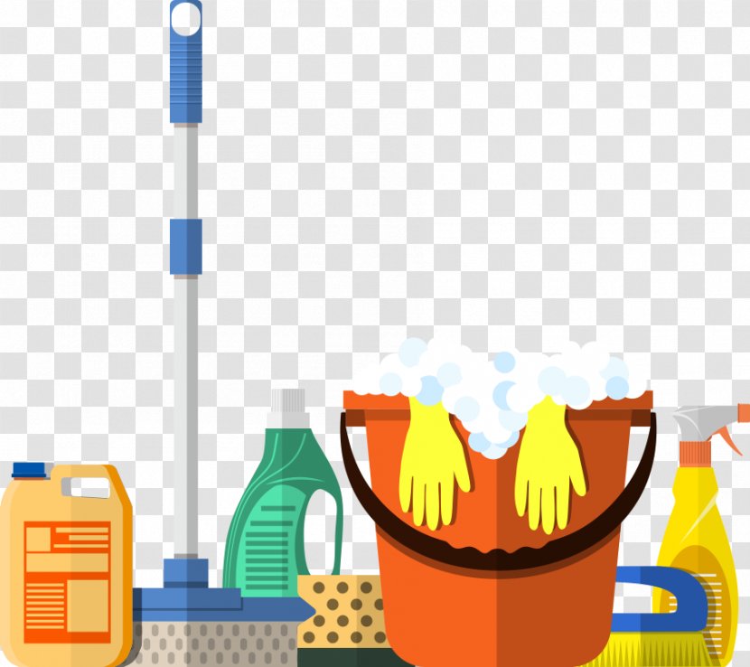 Cleaner Cleaning Housekeeping Maid Service - Yellow - Vector Tools Transparent PNG