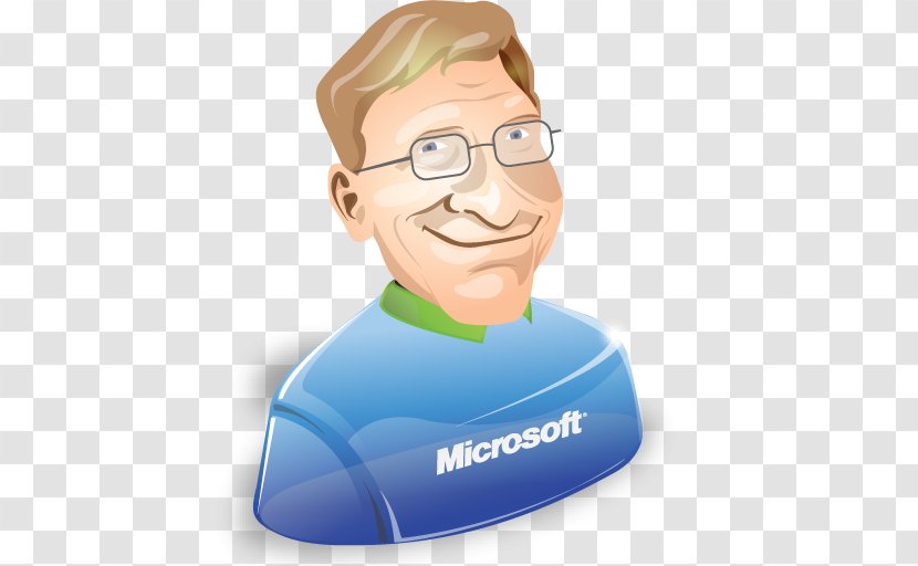 Microsoft Clip Art - Face - Bill Gates Transparent PNG