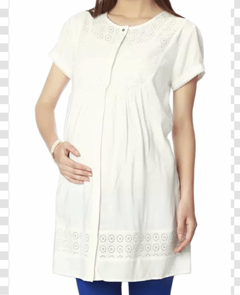 Sleeve Blouse Dress Neck - White Transparent PNG