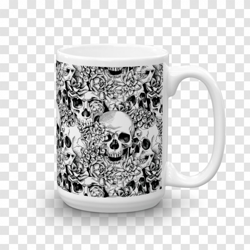 Coffee Cup Mug Tableware - Skull - Suculent Transparent PNG