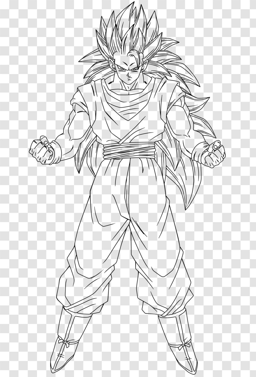Goku Uub Vegeta Line Art Majin Buu - Dragon Ball Z Transparent PNG