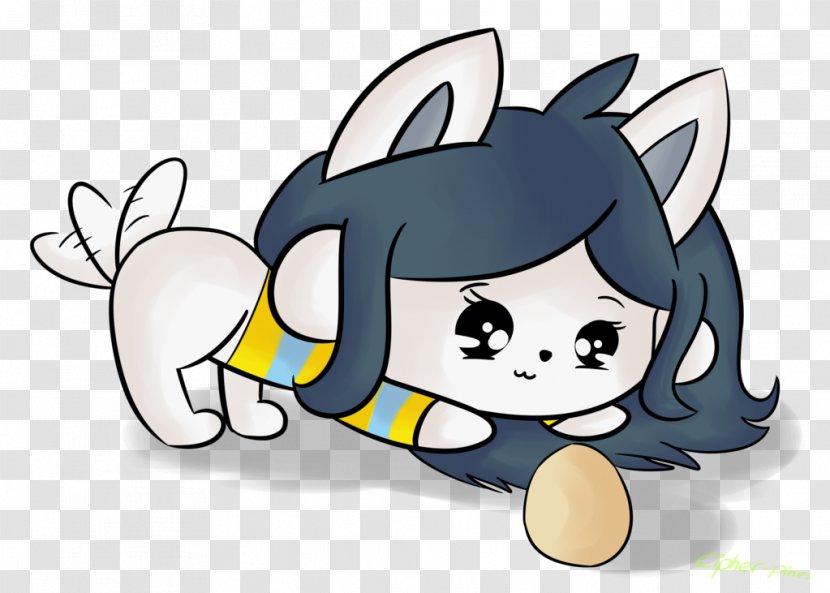 Cat Tem Shop (Undertale Remix) Boiled Egg - Watercolor Transparent PNG